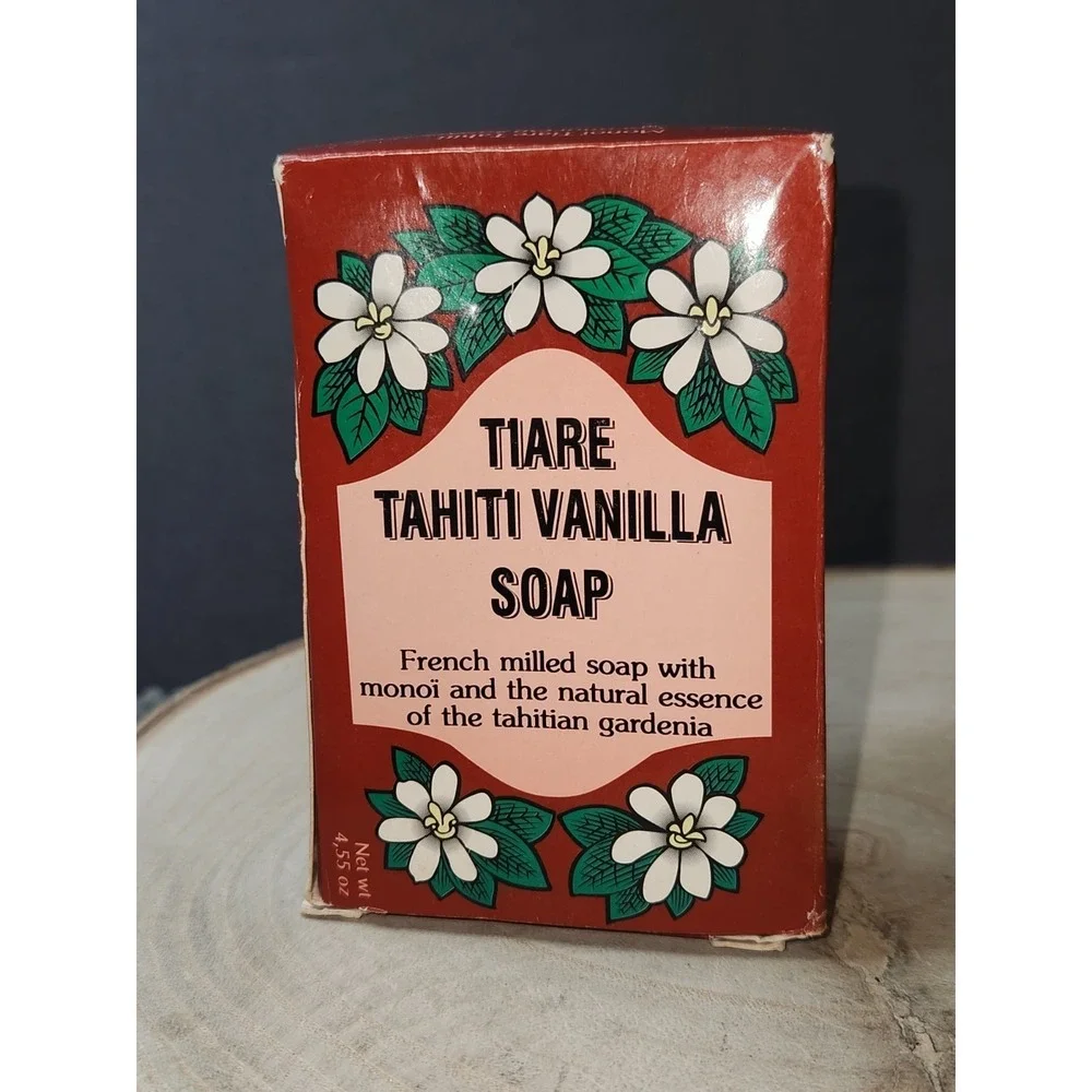 Monoi‎ Tiki Tahiti Soap Bar Vanilla Scent Coconut Oil Soap 4.55 oz~NEW